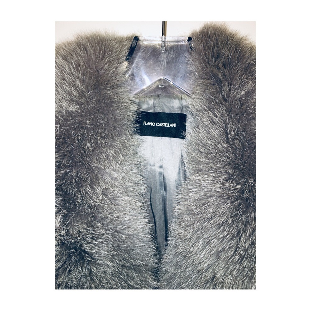 FLavio CasteLLani WooL Cashmere Fox Fur Trim Coat